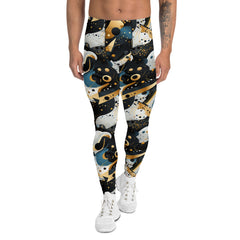 Golden Galaxy Marble Leggings